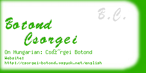 botond csorgei business card